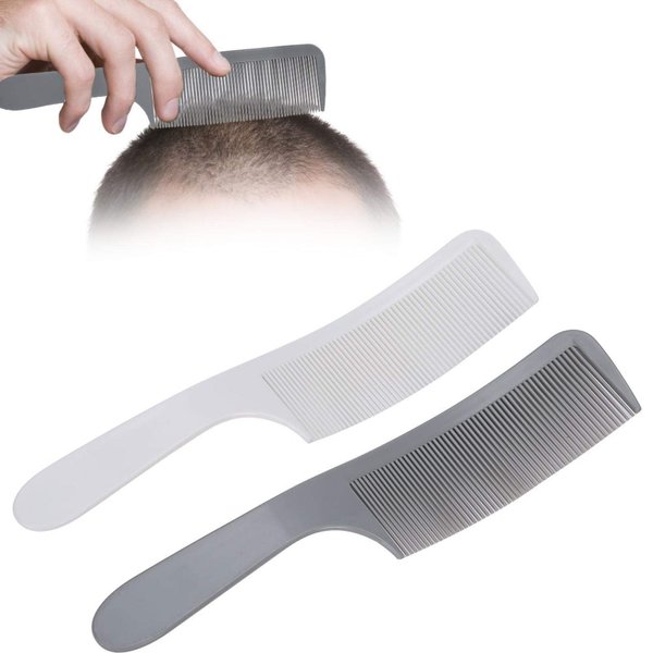 2PCS Barber Fade Comb, Curved Barber Clipper Comb Professional Flat Top Hair Cutting Comb for Men