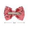 Love Fairy 3-Inch Glitter Bow Hairpin - Sparkling Sequin Bow Tie Hair Clip for Girls,Teens, and Women (Gold)