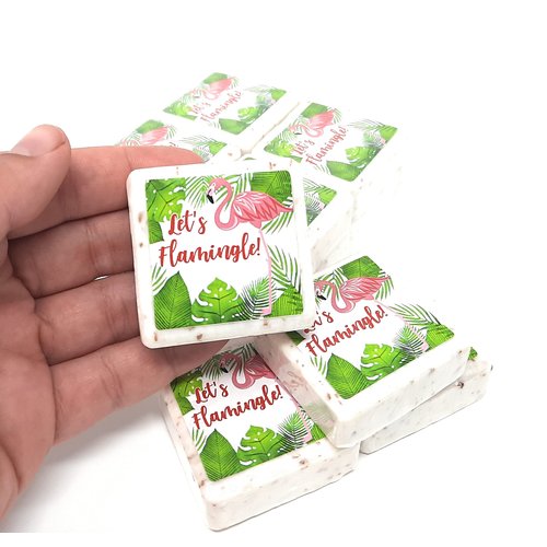 12 Lets Flamingle Soap Favors - 1.5oz Soap Favors - Flamingo Shower Favors - Flamingo Bridal Shower - Flamingo Bachelorette - Flamingo Baby Shower