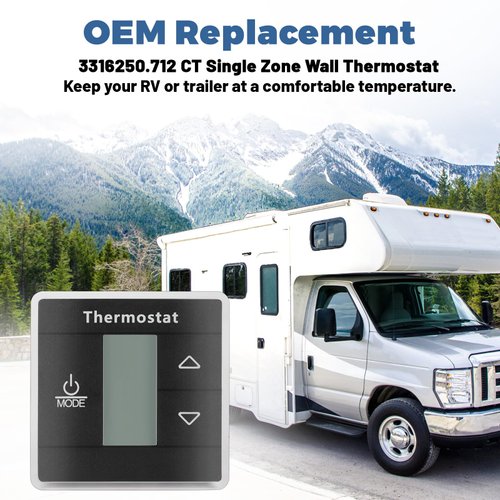 3316250.712 RV Single Zone Thermostat - Digital Display and Shock-Resistant, Precise Temperature Control for Dometic RVs, Campers & Trailers