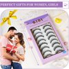 Short Natural 3D Mink Lashes - Birthday Mother's Day Gifts Presents for Women & Wife 10 Pairs Faux Wispy False Eyelashes