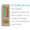 Softy Straws Wide Premium Reusable Silicone Drinking Straws + Patented Straw Squeegee - 9” Long With Curved Bend for 20 30 32 oz Tumblers Non Rubber, Flexible, Safe for Kids/Toddlers, Smoothie