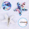 Starfish Hair Clips Laser Glitter Mermaid Hair Clip Glitter Sea Star Hair Barrettes Hair Alligator Clips for Women Girls Beach Birthday Party Cosplay Costume Accessories Gift 8pcs (Royal Blue)