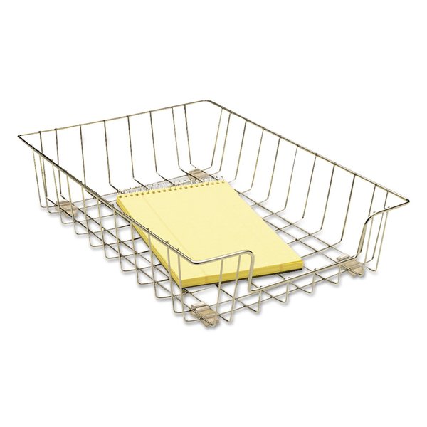 Fellowes Workstation Letter Desk Tray Organizer, Wire, Silver (60012), 3 x 10 x 14-1/8 in