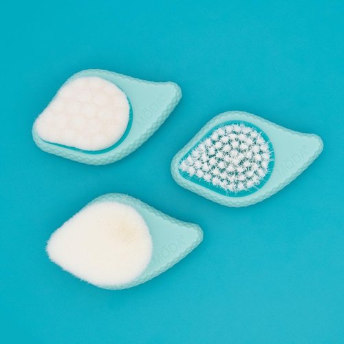 MODA Spa Prep and Glow Kit, Includes, Exfoliation, Cleansing and Moisturizing Brushes, Mint