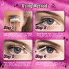 SKY MANGO Individual Lashes Kit 280pcs 50D Curl 8-16MM Clusters Eyelash Extension Kit with Lash Bond and Seal and Lash Tweezers and Lash Brush for Self Application(50D-0.07D-8-16MIX KIT)