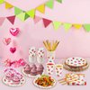 120 Piece Disposable Dinnerware Set, Strawberry Party Supplies with 20 Dinner Plates, 20 Dessert Plates, 20 Cups, 20 Straws & 40 Napkins for Party, Picnic, Wedding Baby Shower - 20 Guests (Strawberry)