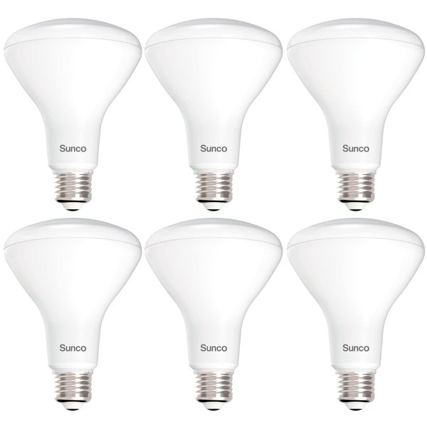 Sunco Lighting BR30 Light Bulb LED Indoor Flood Lights 3000K Warm White, 850 LM, E26 Base, 25,000 Lifetime Hours, Interior Dimmable Recessed Can Light, 6 Pack, 11W Equivalent 65W