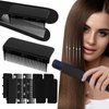 2 Pcs 2024 New Flat Iron Comb, Flat Iron Comb Attachment Clip On, Upgrade Barber Hair Straightening Comb, Professional or Home Use Compact Hair Styling Tool (Black+Black)