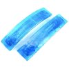 Stained Glass Barrette - 3.5" 90mm - Sky Blue Turquoise Aquamarine with White Striped Streaks of Cloudy Swirl Streaky Mix Transparent Slide Clip Hair Accessories Beach Sea Aqua Waves Summer