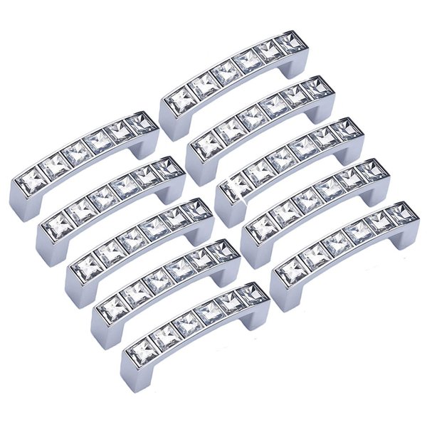 abcGoodefg Modern Decorated Crystal Handle Pulls Knobs