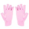 SUNUV LED Gloves for Gel Nails, UPF 50+ Anti UV Gloves for Gel Nail Lamp, Professional UV Gloves for Nail Techs Pink Gloves