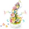 Creative Botanical Music Box Building Set with LED Lights, 575 PCS Rotating Flower Bouquet Kit – Perfect DIY Music Box Gift for Kids, Adults, and Home Decor