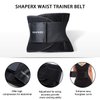 SHAPERX Women Waist Trainer Belt Waist Trimmer Belly Band Body Shaper Sports Girdles Workout Belt (SZ8002-Black, Medium)