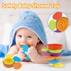 Baby Bath Toys for Kids Ages 1-3, 6PCS Mold Free Rainbow Floating Bathing Spoons, Water Table Toys for Infants 6-12 Months, Idea Early Educational Counting Pool Beach Toys Gift for Boys Girls