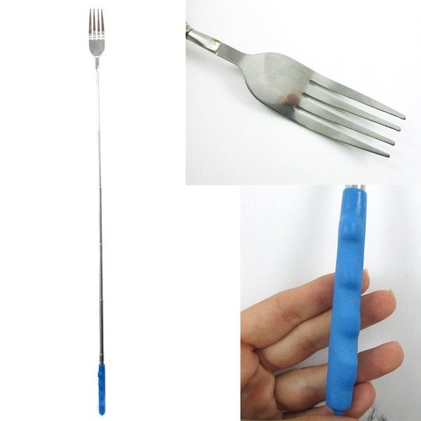 4 PC Telescopic Fork Extendible Campfire Marshmallow Roast Sticks Hot Dog Dinner