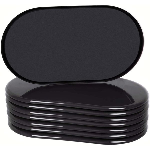 8 Pack Large Furniture Movers Sliders for Carpet, 9 1/2" x 5 3/4" Reusable Oval Furniture Moving Pads, Sliders for Moving Heavy Bed Sofa Fridge Couch Cabinet, Move Items Quickly and Easily (Black)
