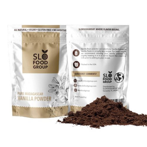 Slofoodgroup - Madagascar Vanilla Bean Powder - [ 2 oz.] - Made from Premium Whole Ground Grade A Vanilla Beans from Madagascar - For Cooking, Baking, and Ice Cream Desserts