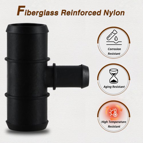 HIMARKLIF Engine Coolant Tee, Radiator Lower Hose Connector Tee Compatible with Cadillac ATS CTS SRX Blazer Camaro Cobalt GMC Acadia Pontiac G5 G6 Pursuit Saturn Ion Replace#：23333192