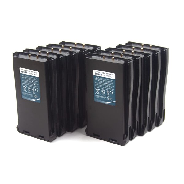 elxjar (10-Pack) 3.7V BL-1 Li-ion Rechargeable Replacement Battery Compatible with BAOFENG BF-666S BF-777S BF-888S BF-999S, Retevis H-777, Arcshell AR-5, Ansoko