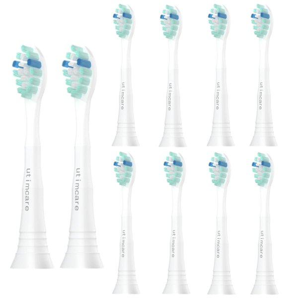 Utimcare Replacement Toothbrush Heads Compatible with Philips Sonicare Electric Tooth Brush Head Fits for Philips ProtectiveClean DiamondClean C2 C1 G2 W 4100 5100 HX9023 Plaque Control, 10 Pack