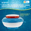 U.S. Pool Supply Floating Pool Chlorine and Bromine Chemical Dispenser with Pop-Up Refill Indicator - Holds 3" and 4" Tablets, 8" Diameter - Adjustable Balanced Chemical Delivery Clorinator Floater