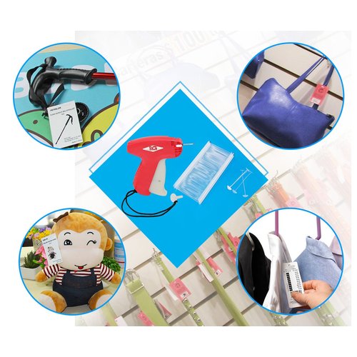 PAG Standard Tagging Gun Price Tag Attacher Gun for Clothing with 5 Needles and 2000 2" Barbs Fasteners, Purple