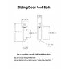 FPL Sliding Door Lock Security Foot Bolt in White - Quickly and Easily Locks and Unlocks with Your Foot