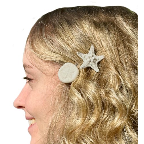 Starfish and Sand Dollar Hair Pins - Free Shipping