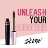 Skone Cosmetics Insanely Intense Luxe Waterproof Mascara - Black - Volume and Length Lash Lift Falsies Quality Mascara - Waterproof, Smudge Proof Eye Mascara, 0.34 oz