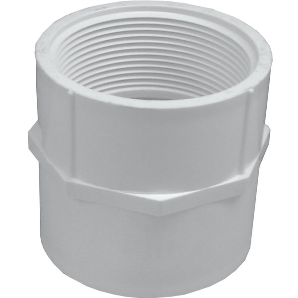 Genova Products 30340 PVC Female Adapter, 4", White