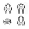1/4 Inch 6mm Wire Rope Clamps Clip 304 Stainless Steel Cable Clip Fastener 12 Pcs