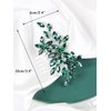 Green Rhinestone Bridal Wedding Hair Comb for Women Accessories Brihasory Handmade Headpieces for Brides Elegant Party Prom Tiaras for Girls and Women Valentine's Day Bridesmaid Gifts