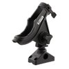Scotty #280-BK Baitcaster/ Spinning Rod Holder w/ #241 Side Deck Mount (Black) Small
