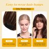 Clip in Bangs Hair Clip S-noilite Human Hair Bangs Hair Pieces for Women Air Bangs Fake Bangs #4 Medium Brown Bang 3g Faux Bangs Clip Human Hair（Air Bangs#4 Medium Brown）