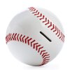 FORLONG Ceramic Piggy Bank for Boys,White Baseball Sports Coin Bank, Bedroom Decor Money Box-5.9 inch