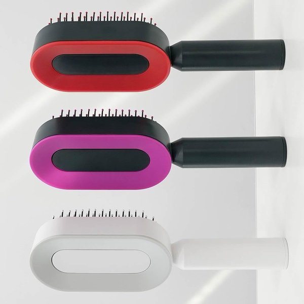 Harborhaven- 3-D Revolutionary 2024 detangling hair brush for women,one-click clean up feature,central 3-d airbag: smooth, glide and style effortlessly- color -red