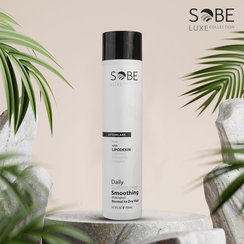SOBE LUXE - Smoothing Shampoo for All Hair Types, Sulfate Free 10 Oz - Moisturizes, Strengthens, Protects Color and Repair - With Panthenol and Amino Acids