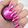 1 Jar Hot Pink Chrome Nail Powder Magic Metallic Mirror Effect for Gel Nails Art Design Holographic Magenta Red Nail Glitter Pigment Powder Reflective Manicure Dust Decoration with Tool