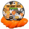 Too Many Cats Putty - Funny Cat Lover Gifts - Crazy Cat Lady Stress Relief Putty - Cat Gifts for Cat Lovers - Funny Cat Themed Gifts - Gift for Cat Lovers - Orange Therapy Putty