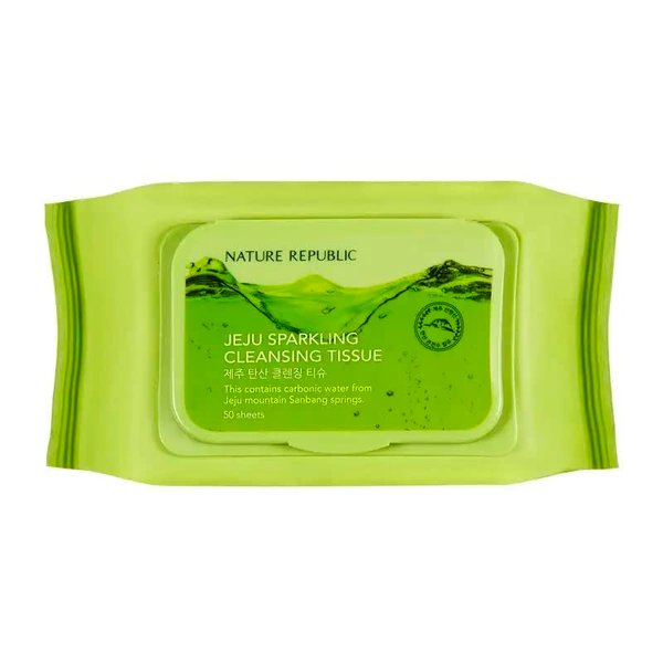 Nature Republic JEJU SPARKLING FACIAL CLEANSING TISSUES (50 SHEETS)