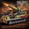 WW2 Military Toy Building Block Set, Compatible with Lego, Create The Karl Giant Mortar Tank and BF109 Fighter Plane, Perfect Military Toy Gift for Boys, and Teens Aged 8-14 (1015 Pieces)
