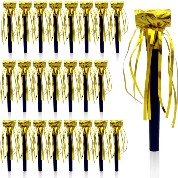 LCPQMZGH 24 Pieces Party Squawkers Gold Noise Makers for New Year, Christmas Party Blowers Favor Supplies