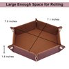K.T. Fancy Dice Tray 8 Pieces Folding D&D Dice Tray Dice Holder Storage Box for Dice Rolling Tray PU Leather and Velvet.