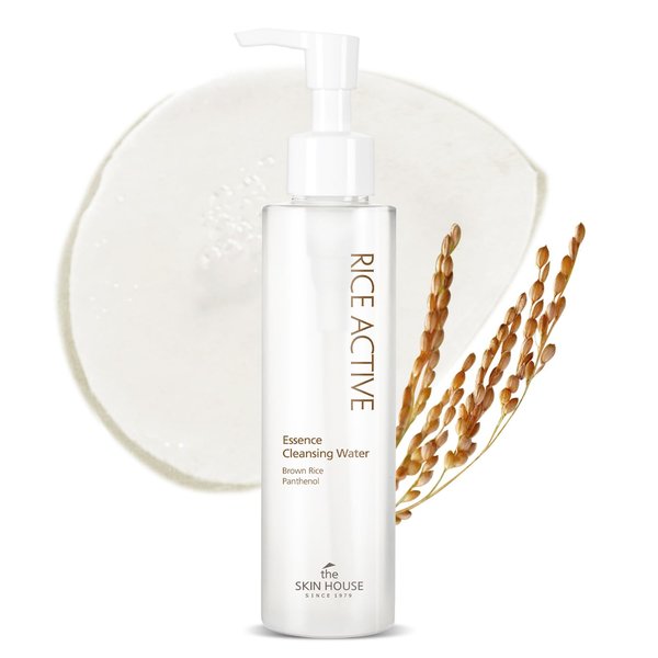 The Skin House Rice Essence Cleansing Water, All-in-1 Facial Cleanser+Toner+Essence, Mild Micellar Water, Rice Water Face Wash Korean Skin Care(150ml/5.07fl.oz)