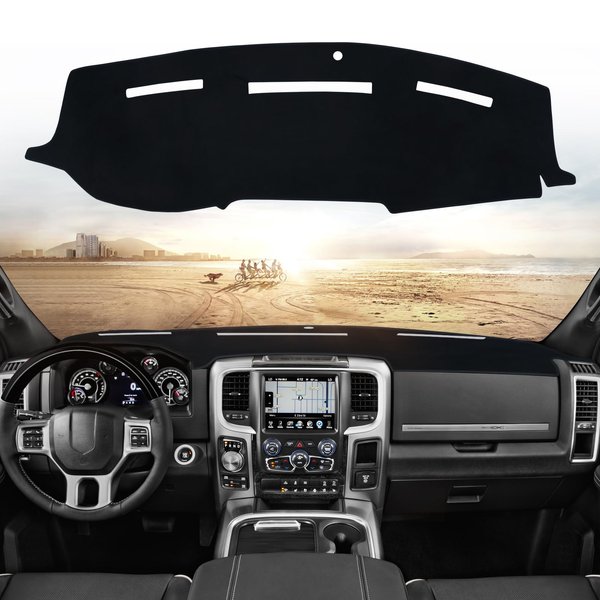 Dash Cover Mat Compatible with 2010 2011 2012 2013 2014 2015 2016 2017 2018 Dodge Ram 1500 2500 3500 Accessories Dashboard Cover Pad Carpet Dash Board Protector Sunshield Cover