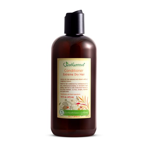 Just Nutritive Extreme Dry Hair Conditioner | Natural Care for All Hair Types | Restoring Cleanser for Extremely Dry and Damaged Hair | Hydrating Treatment for Men and Women 16 Fl Oz
