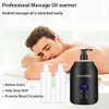 Constelada Massage Oil Warmer Professional Lotion Warmer Dispenser Heated for Massage Therapy Lube Warmer Gel Warmer Cream Warmer Dispenser Heater 2 Bottles Included for Home Beauty Spa Salon (Black)