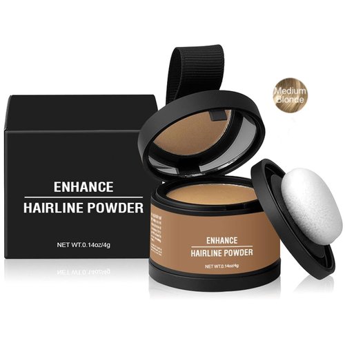 Waverloo Magic Root Cover Up, Waverloo Magic Root Cover Up，Enhance Hairline Powder,Root Touch Up Powder with Mirror,Instantly Conceals Hair Loss, Water Sweat Resistantr (Medium blond, 0.14 Ounce)