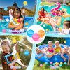 hahaland Reusable Water Balloons with Launcher-20 PCS Refillable Water Ball Quick Fill for Summer Beach Toys Outdoor Activities Pool Toy for Boys Girl Age 3 4 5 6 7 8+ for Party Yard Water Fight Game